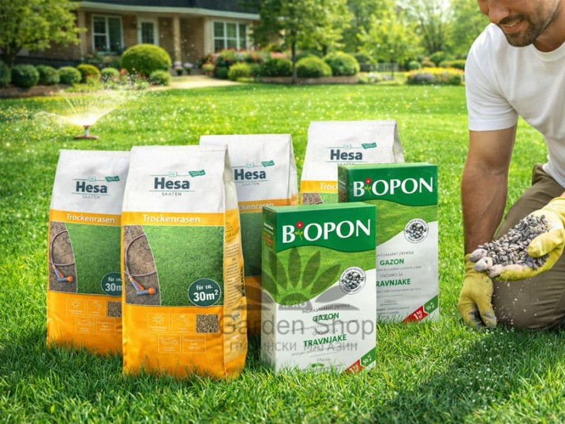 Πακέτο Εκκίνησης HESA + Biopon για 100 m² Ξηρού Γκαζόν